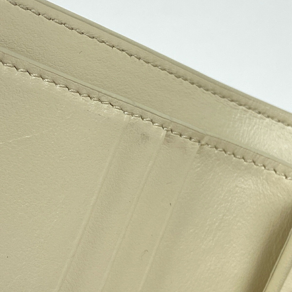 Celine Beige Coin Bill Wallet Flap Leather Trifold Triomphe - Picture 3 of 8